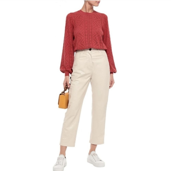 Joie Jaeda Pointelle Cotton & Cashmere Sweater - Picture 2 of 6